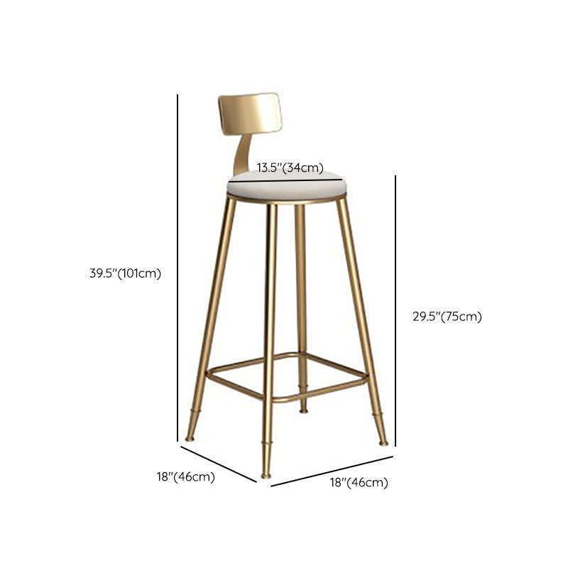 Faux Leather Dining Stools Low Back Bar Stools with Metal Base Clearhalo 'Bar Furniture' 'Bar Stools' 'bar_stools' 'furn' 'furn_bar_stools' 'Furniture' 'Kitchen & Dining Furniture' 6961999