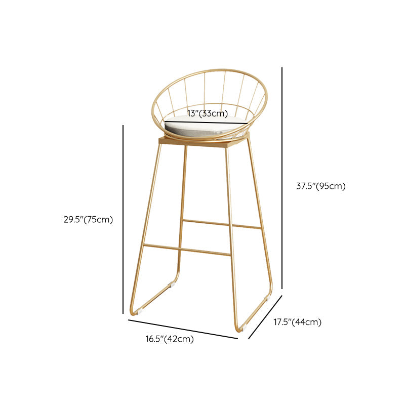 Faux Leather Dining Stools Low Back Bar Stools with Metal Base Clearhalo 'Bar Furniture' 'Bar Stools' 'bar_stools' 'furn' 'furn_bar_stools' 'Furniture' 'Kitchen & Dining Furniture' 6962000