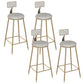 Glam Round Dining Stools Metal Low Back Bar Stools with Footrest Gray 4 Piece Set Clearhalo 'Bar Furniture' 'Bar Stools' 'bar_stools' 'furn' 'furn_bar_stools' 'Furniture' 'Kitchen & Dining Furniture' 6962035