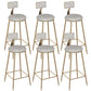 Glam Round Dining Stools Metal Low Back Bar Stools with Footrest Gray 6 Piece Set Clearhalo 'Bar Furniture' 'Bar Stools' 'bar_stools' 'furn' 'furn_bar_stools' 'Furniture' 'Kitchen & Dining Furniture' 6962037