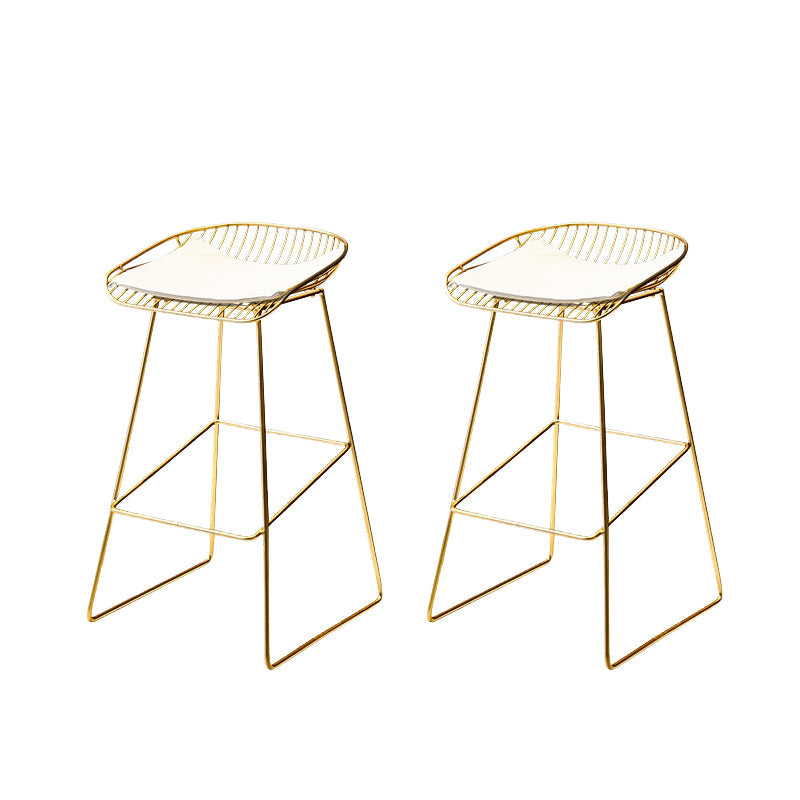 Sgabelli da pranzo in metallo sgabelli da bar scandinavo senza braccio con poggiapiedi