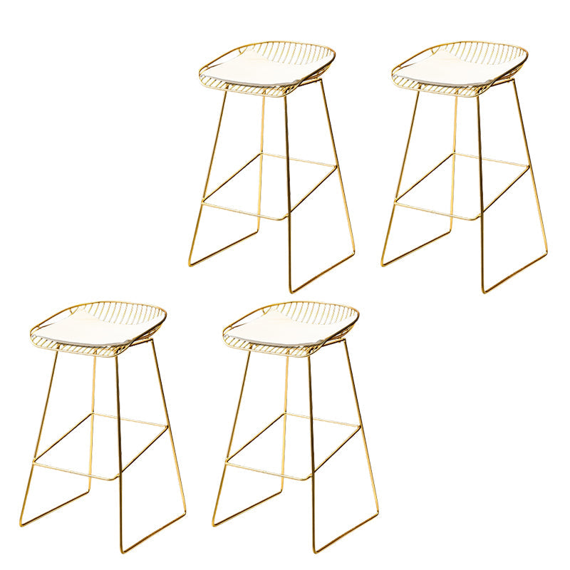 Sgabelli da pranzo in metallo sgabelli da bar scandinavo senza braccio con poggiapiedi