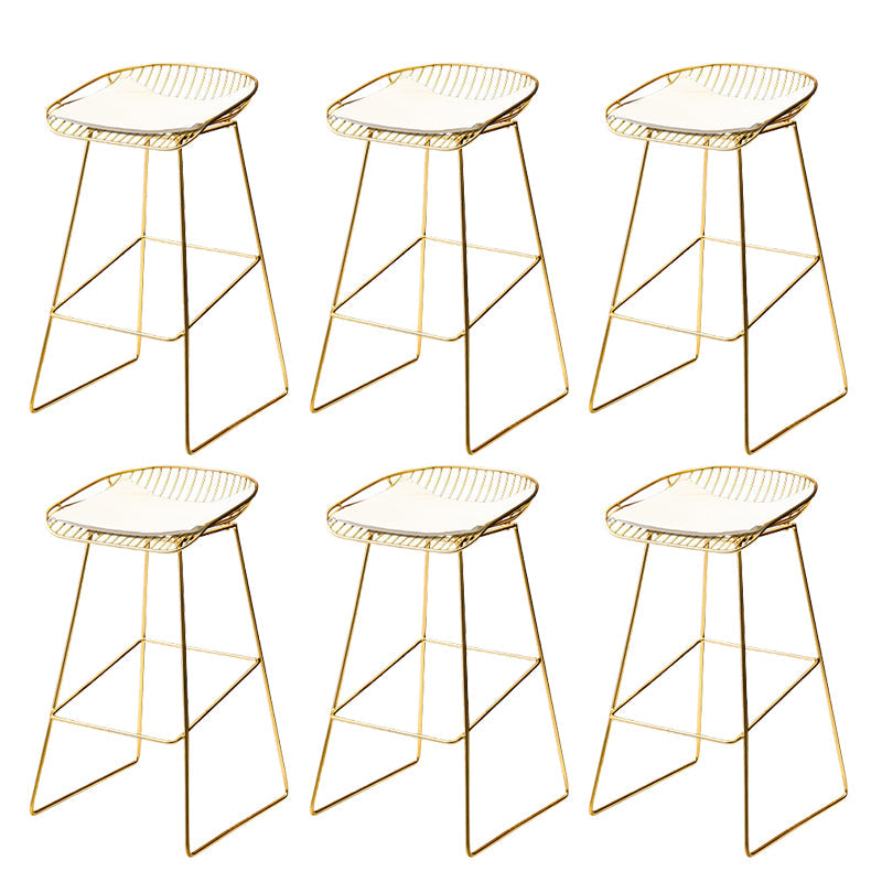 Sgabelli da pranzo in metallo sgabelli da bar scandinavo senza braccio con poggiapiedi