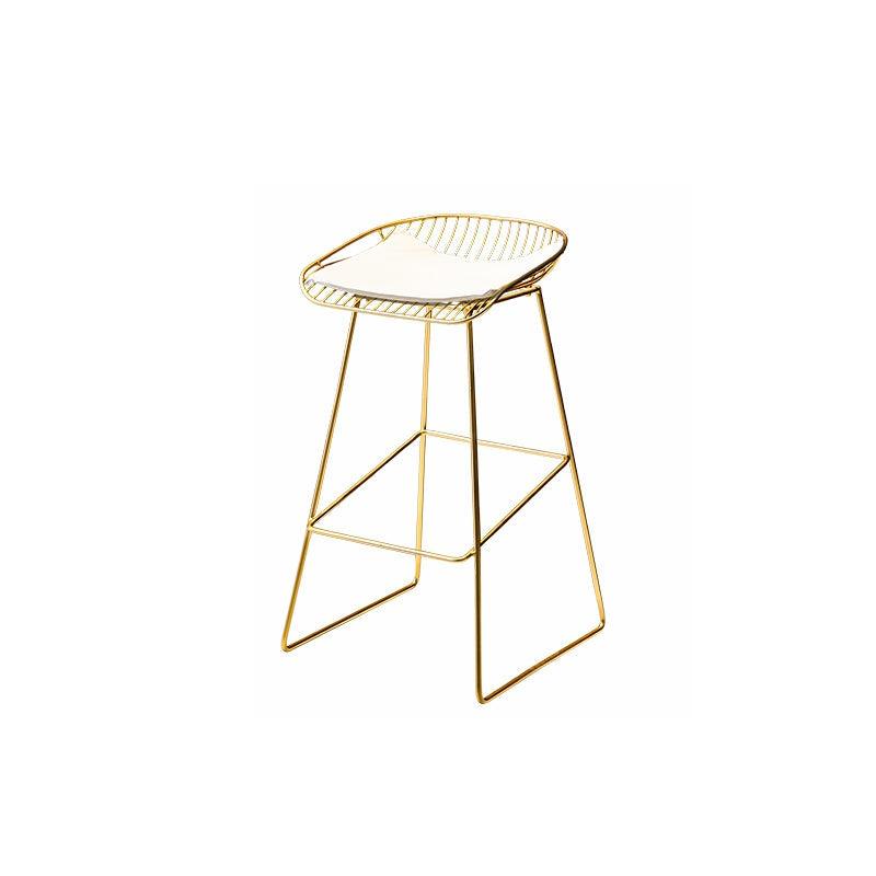 Sgabelli da pranzo in metallo sgabelli da bar scandinavo senza braccio con poggiapiedi