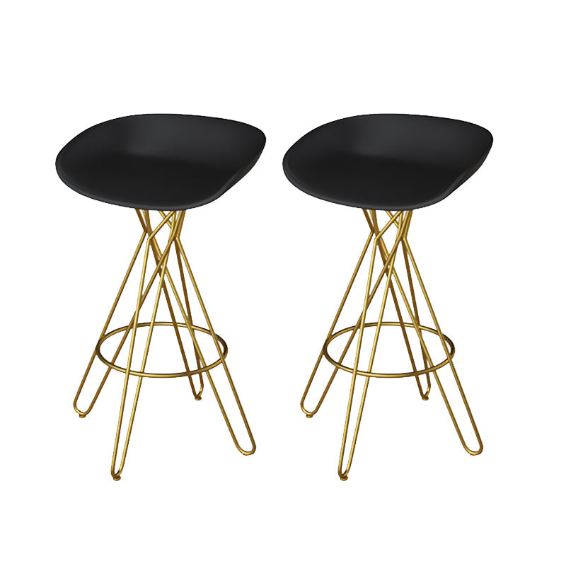 Sgabelli da pranzo in metallo sgabelli da bar scandinavo senza braccio con poggiapiedi