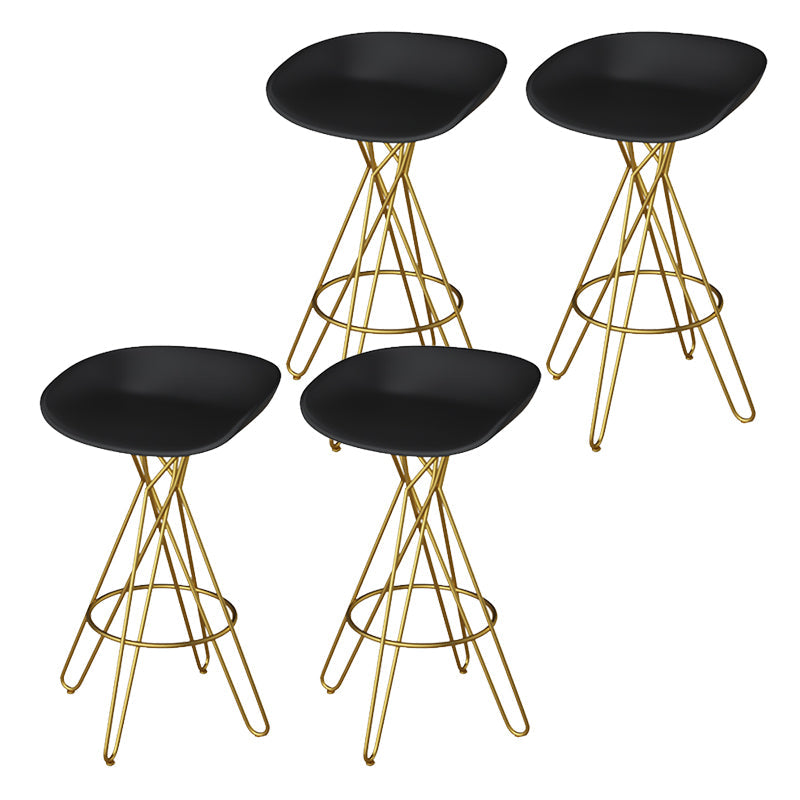 Sgabelli da pranzo in metallo sgabelli da bar scandinavo senza braccio con poggiapiedi