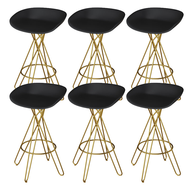 Sgabelli da pranzo in metallo sgabelli da bar scandinavo senza braccio con poggiapiedi