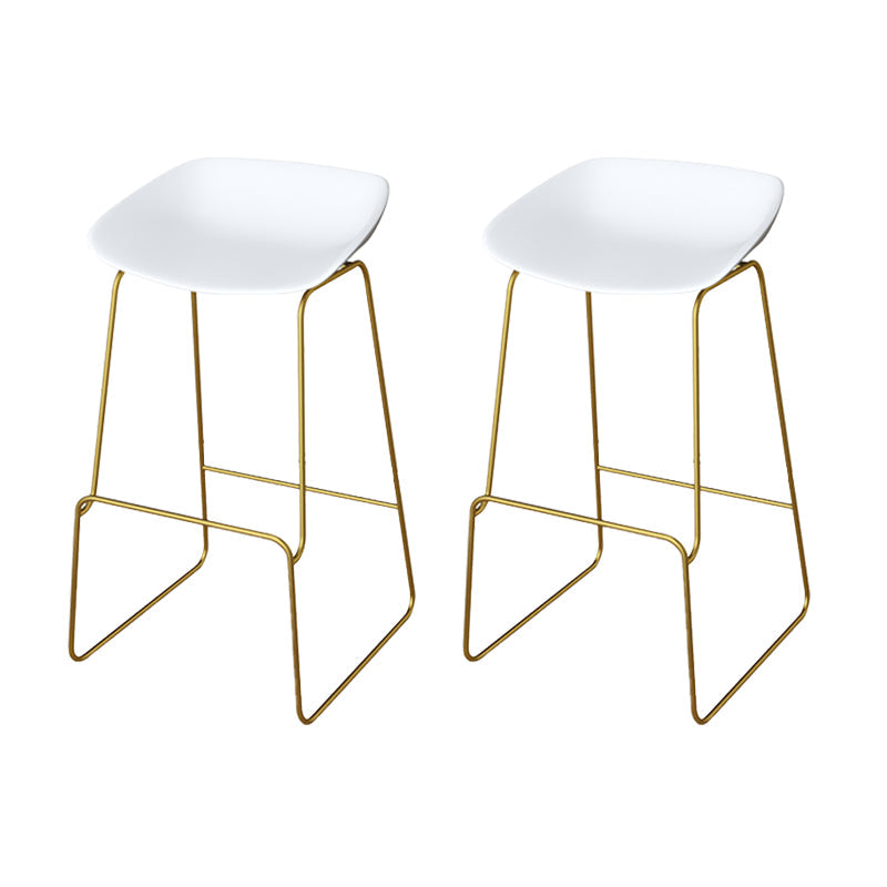 Sgabelli da pranzo in metallo sgabelli da bar scandinavo senza braccio con poggiapiedi