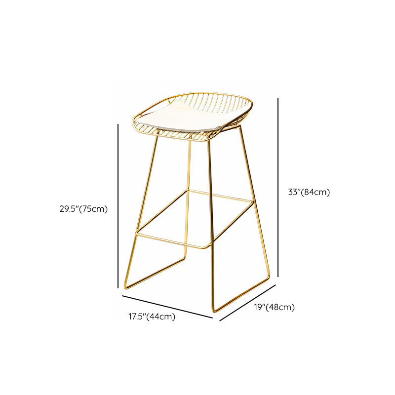 Sgabelli da pranzo in metallo sgabelli da bar scandinavo senza braccio con poggiapiedi