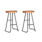 Metal Dining Stools Contemporary Armless Bar Stools with Footrest Wood Backless 2 Piece Set Clearhalo 'Bar Furniture' 'Bar Stools' 'bar_stools' 'furn' 'furn_bar_stools' 'Furniture' 'Kitchen & Dining Furniture' 6962071