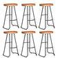 Metal Dining Stools Contemporary Armless Bar Stools with Footrest Wood Backless 6 Piece Set Clearhalo 'Bar Furniture' 'Bar Stools' 'bar_stools' 'furn' 'furn_bar_stools' 'Furniture' 'Kitchen & Dining Furniture' 6962074