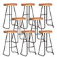 Metal Dining Stools Contemporary Armless Bar Stools with Footrest Wood Backless 8 Piece Set Clearhalo 'Bar Furniture' 'Bar Stools' 'bar_stools' 'furn' 'furn_bar_stools' 'Furniture' 'Kitchen & Dining Furniture' 6962077