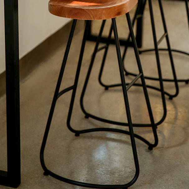 Metal Dining Stools Contemporary Armless Bar Stools with Footrest Clearhalo 'Bar Furniture' 'Bar Stools' 'bar_stools' 'furn' 'furn_bar_stools' 'Furniture' 'Kitchen & Dining Furniture' 6962084