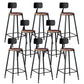 Metal Dining Stools Contemporary Armless Bar Stools with Footrest Wood With Back 8 Piece Set Clearhalo 'Bar Furniture' 'Bar Stools' 'bar_stools' 'furn' 'furn_bar_stools' 'Furniture' 'Kitchen & Dining Furniture' 6962085