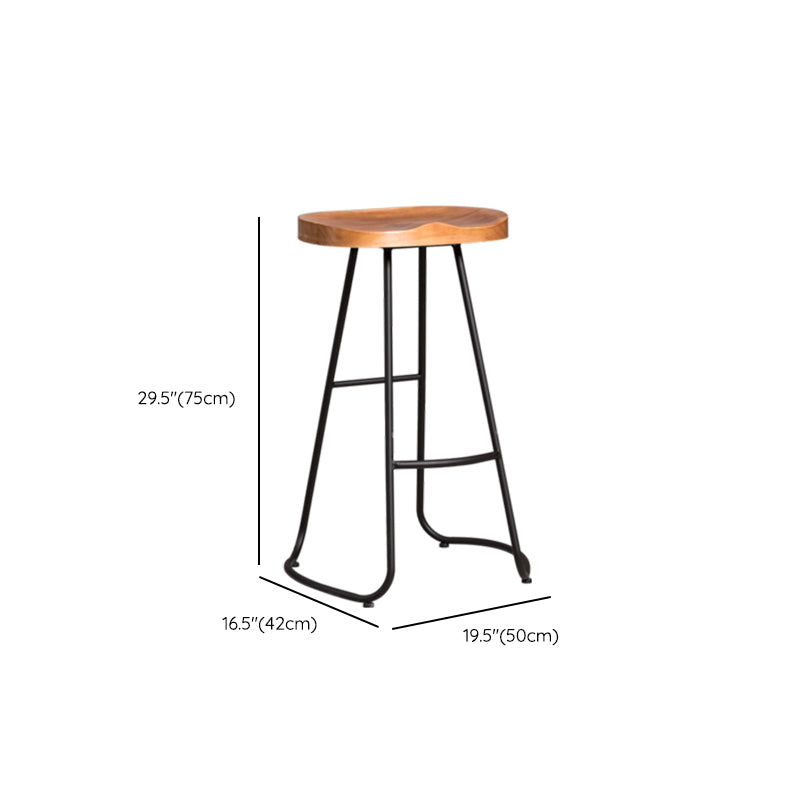 Metal Dining Stools Contemporary Armless Bar Stools with Footrest Clearhalo 'Bar Furniture' 'Bar Stools' 'bar_stools' 'furn' 'furn_bar_stools' 'Furniture' 'Kitchen & Dining Furniture' 6962093
