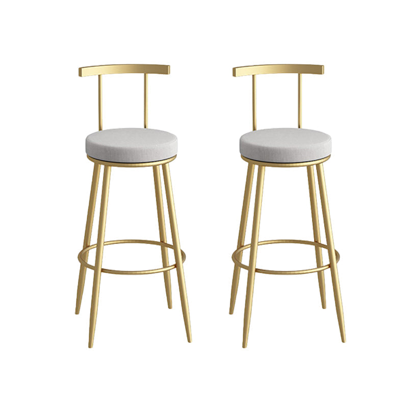 Glam faux lederen eetkrukken gestoffeerde barkrukken met metalen basis