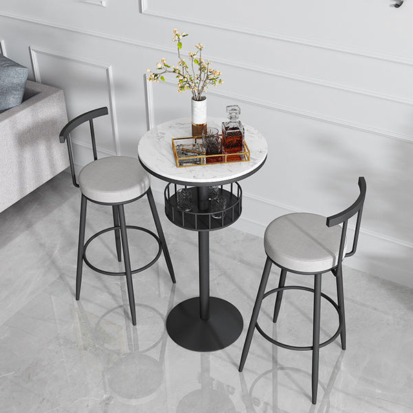 Glam faux lederen eetkrukken gestoffeerde barkrukken met metalen basis