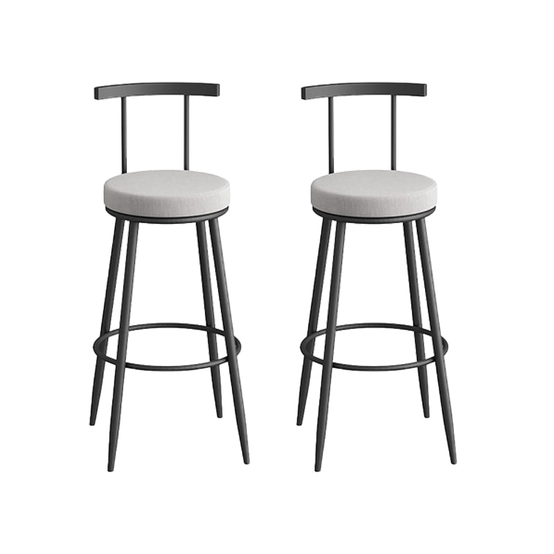 Glam faux lederen eetkrukken gestoffeerde barkrukken met metalen basis