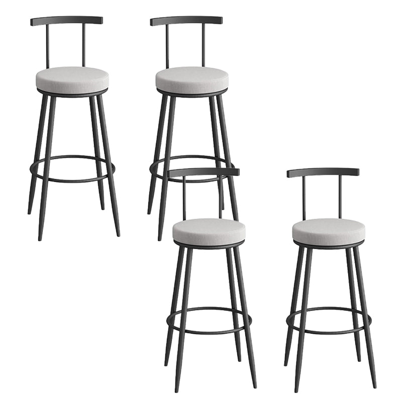 Glam faux lederen eetkrukken gestoffeerde barkrukken met metalen basis