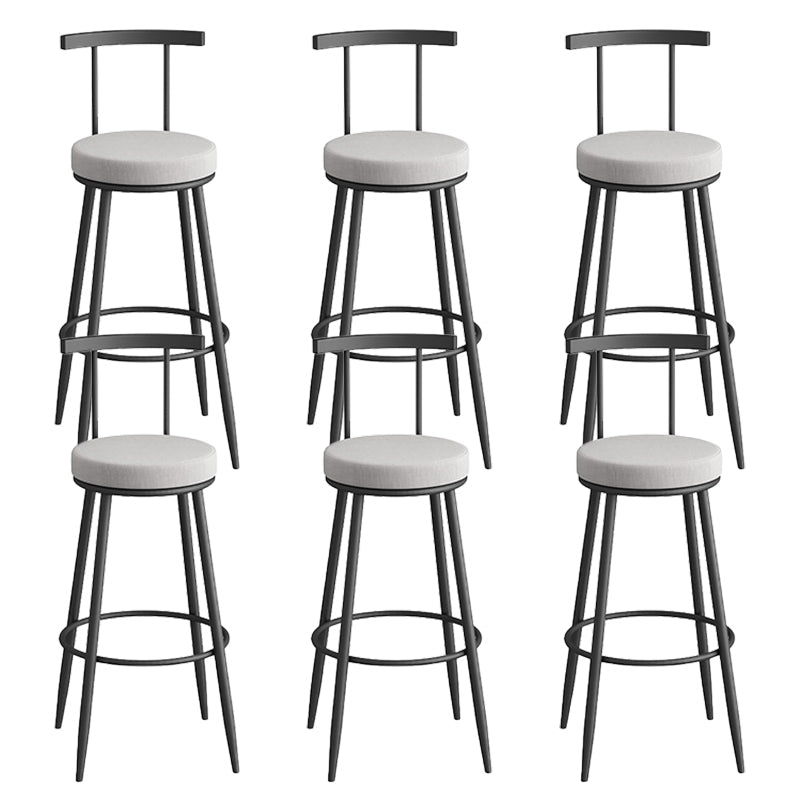 Glam faux lederen eetkrukken gestoffeerde barkrukken met metalen basis