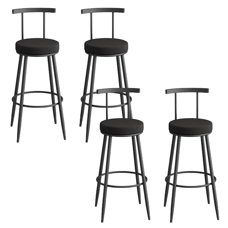 Glam faux lederen eetkrukken gestoffeerde barkrukken met metalen basis