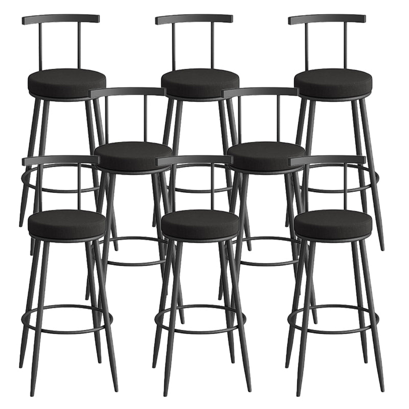 Glam faux lederen eetkrukken gestoffeerde barkrukken met metalen basis