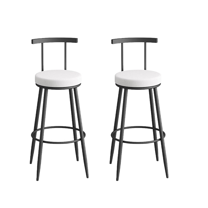 Glam faux lederen eetkrukken gestoffeerde barkrukken met metalen basis