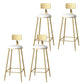 Glam Faux Leather Dining Stools Upholstered Bar Stools with Footrest White 4 Piece Set Clearhalo 'Bar Furniture' 'Bar Stools' 'bar_stools' 'furn' 'furn_bar_stools' 'Furniture' 'Kitchen & Dining Furniture' 6962181