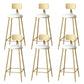 Glam Faux Leather Dining Stools Upholstered Bar Stools with Footrest White 6 Piece Set Clearhalo 'Bar Furniture' 'Bar Stools' 'bar_stools' 'furn' 'furn_bar_stools' 'Furniture' 'Kitchen & Dining Furniture' 6962184