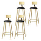 Glam Faux Leather Dining Stools Upholstered Bar Stools with Footrest Black 4 Piece Set Clearhalo 'Bar Furniture' 'Bar Stools' 'bar_stools' 'furn' 'furn_bar_stools' 'Furniture' 'Kitchen & Dining Furniture' 6962190