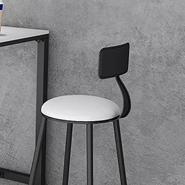 Glam Faux Leather Dining Stools Upholstered Bar Stools with Footrest Clearhalo 'Bar Furniture' 'Bar Stools' 'bar_stools' 'furn' 'furn_bar_stools' 'Furniture' 'Kitchen & Dining Furniture' 6962191