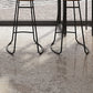 Contemporary Dining Stools Solid Wood Bar Stools with Footrest