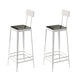 Industrial Low Back Barstools Square Bar Stools with Metal Base White 2 Piece Set Bar Stool(30"H) Clearhalo 'Bar Furniture' 'Bar Stools' 'bar_stools' 'furn' 'furn_bar_stools' 'Furniture' 'Kitchen & Dining Furniture' 6962271