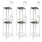 Industrial Low Back Barstools Square Bar Stools with Metal Base White 6 Piece Set Bar Stool(30"H) Clearhalo 'Bar Furniture' 'Bar Stools' 'bar_stools' 'furn' 'furn_bar_stools' 'Furniture' 'Kitchen & Dining Furniture' 6962275