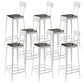 Industrial Low Back Barstools Square Bar Stools with Metal Base White 8 Piece Set Bar Stool(30"H) Clearhalo 'Bar Furniture' 'Bar Stools' 'bar_stools' 'furn' 'furn_bar_stools' 'Furniture' 'Kitchen & Dining Furniture' 6962276