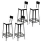 Industrial Low Back Barstools Square Bar Stools with Metal Base Black 4 Piece Set Bar Stool(30"H) Clearhalo 'Bar Furniture' 'Bar Stools' 'bar_stools' 'furn' 'furn_bar_stools' 'Furniture' 'Kitchen & Dining Furniture' 6962280