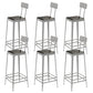 Industrial Low Back Barstools Square Bar Stools with Metal Base Silver 6 Piece Set Bar Stool(30"H) Clearhalo 'Bar Furniture' 'Bar Stools' 'bar_stools' 'furn' 'furn_bar_stools' 'Furniture' 'Kitchen & Dining Furniture' 6962285