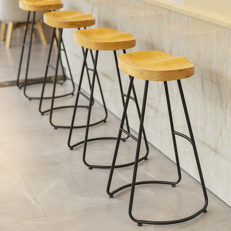 Solid Wood Dining Stools Contemporary Dining Stools with Footrest Clearhalo 'Bar Furniture' 'Bar Stools' 'bar_stools' 'furn' 'furn_bar_stools' 'Furniture' 'Kitchen & Dining Furniture' 6962305