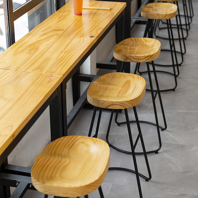 Solid Wood Dining Stools Contemporary Dining Stools with Footrest Clearhalo 'Bar Furniture' 'Bar Stools' 'bar_stools' 'furn' 'furn_bar_stools' 'Furniture' 'Kitchen & Dining Furniture' 6962308