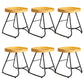 Solid Wood Dining Stools Contemporary Dining Stools with Footrest 6 Piece Set Short Stool(18"H) Clearhalo 'Bar Furniture' 'Bar Stools' 'bar_stools' 'furn' 'furn_bar_stools' 'Furniture' 'Kitchen & Dining Furniture' 6962309