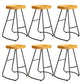 Solid Wood Dining Stools Contemporary Dining Stools with Footrest 6 Piece Set Counter Stool(26"H) Clearhalo 'Bar Furniture' 'Bar Stools' 'bar_stools' 'furn' 'furn_bar_stools' 'Furniture' 'Kitchen & Dining Furniture' 6962319