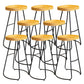Solid Wood Dining Stools Contemporary Dining Stools with Footrest 8 Piece Set Bar Stool(30"H) Clearhalo 'Bar Furniture' 'Bar Stools' 'bar_stools' 'furn' 'furn_bar_stools' 'Furniture' 'Kitchen & Dining Furniture' 6962326