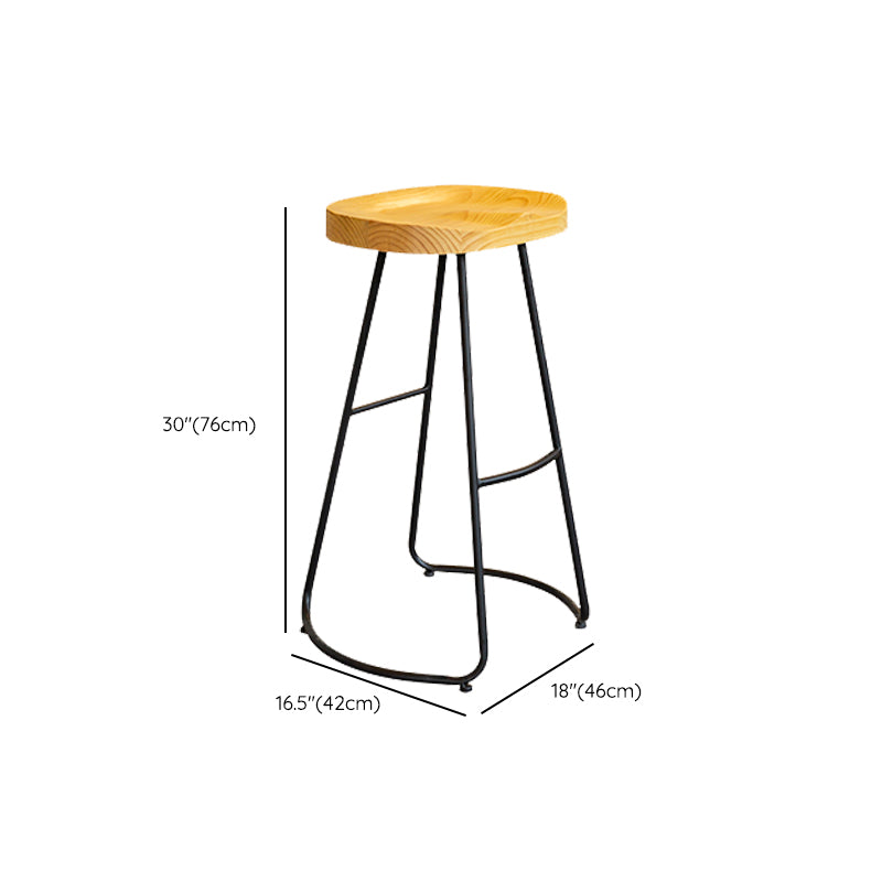 Solid Wood Dining Stools Contemporary Dining Stools with Footrest Clearhalo 'Bar Furniture' 'Bar Stools' 'bar_stools' 'furn' 'furn_bar_stools' 'Furniture' 'Kitchen & Dining Furniture' 6962327