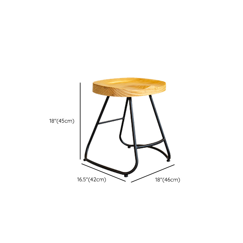 Solid Wood Dining Stools Contemporary Dining Stools with Footrest Clearhalo 'Bar Furniture' 'Bar Stools' 'bar_stools' 'furn' 'furn_bar_stools' 'Furniture' 'Kitchen & Dining Furniture' 6962329