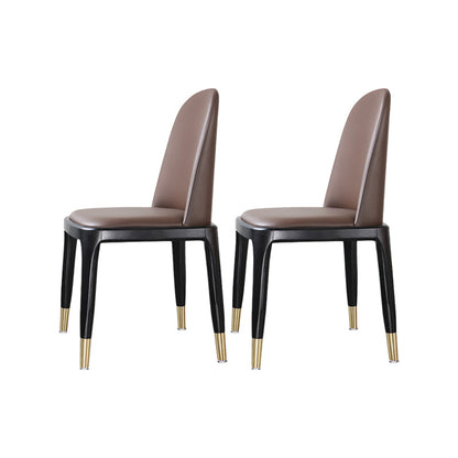 Chaises de salle à manger rembourrées Parsons Chaises avec base en bois massif