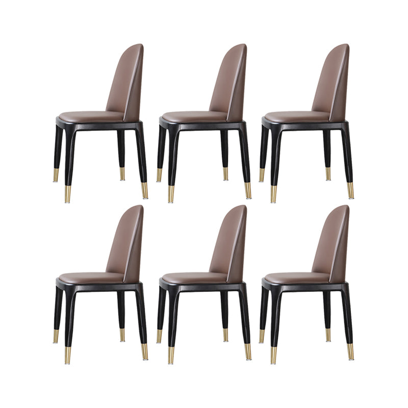 Chaises de salle à manger rembourrées Parsons Chaises avec base en bois massif