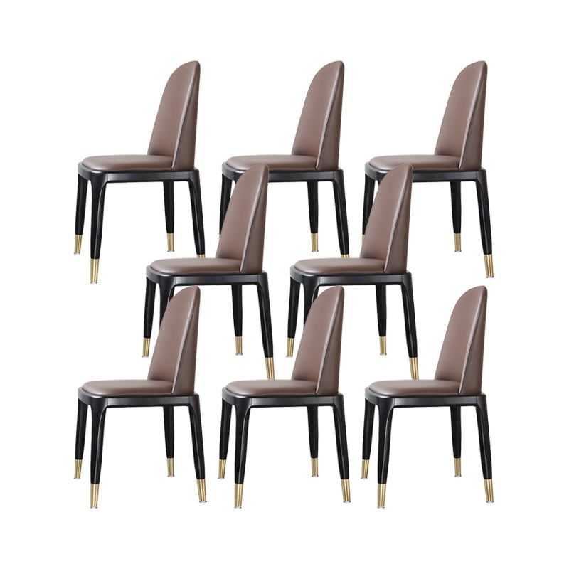 Chaises de salle à manger rembourrées Parsons Chaises avec base en bois massif