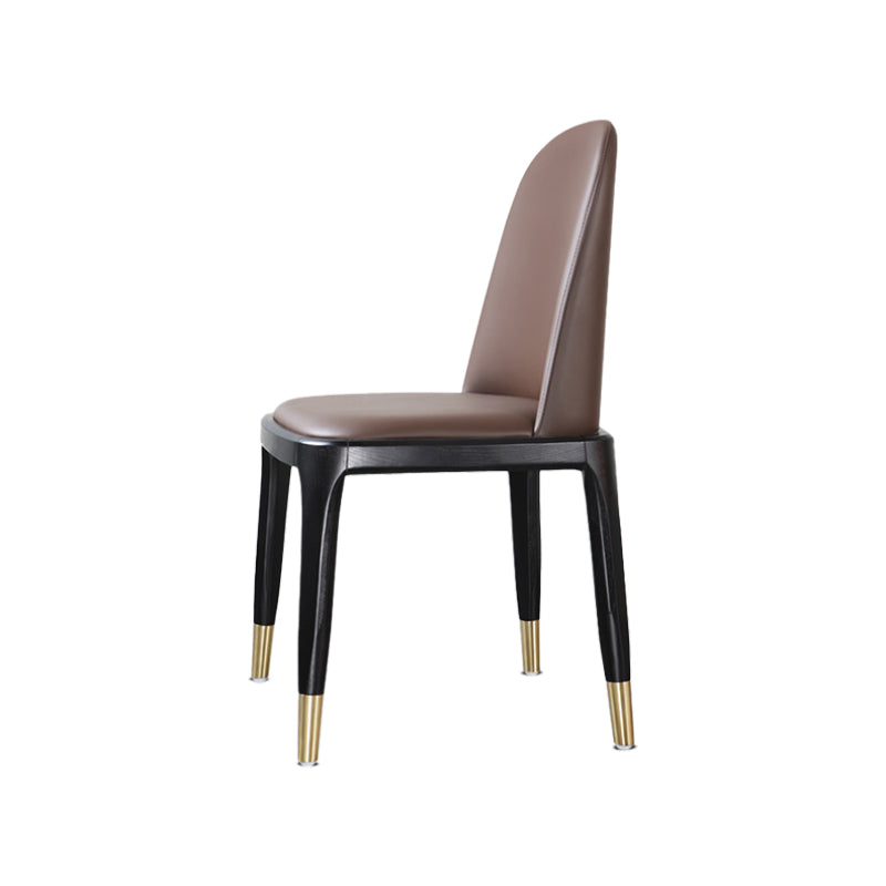 Chaises de salle à manger rembourrées Parsons Chaises avec base en bois massif