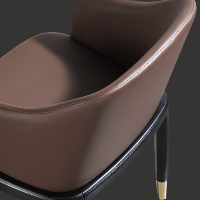 Chaises de salle à manger rembourrées Parsons Chaises avec base en bois massif