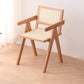 Solid Wood Kitchen Dining Chairs Contemporary Arm Chairs in Natural
